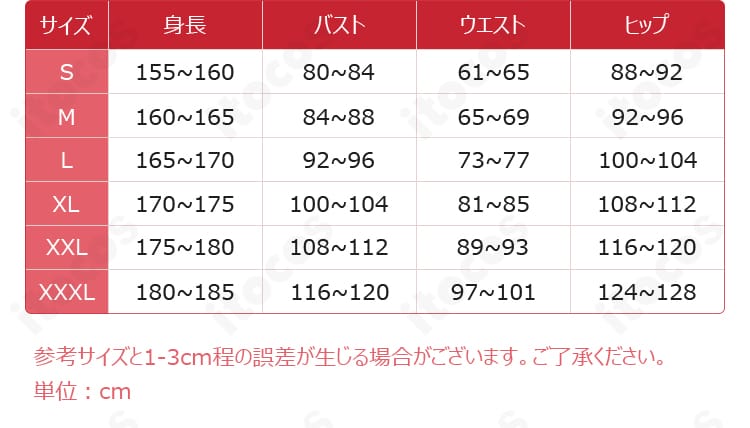 BanG Dream! 藤都子コスプレ衣装のS~XXLサイズ内容と採寸箇所