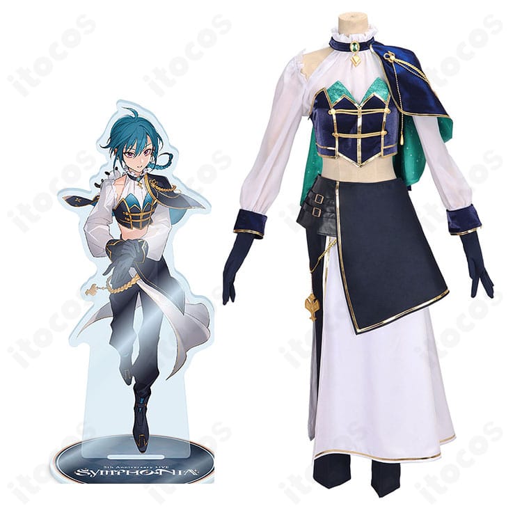にじさんじ緑仙のキャラクタービジュアルと共通衣装コスプレの商品イメージ