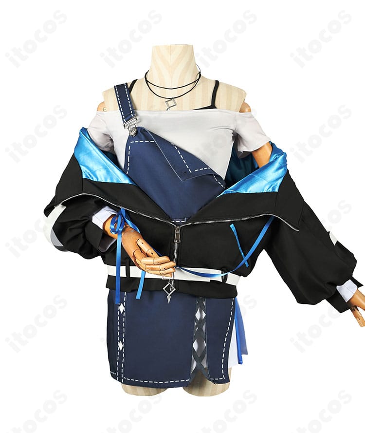 悠針れい喫茶Laid-Back衣装のジャケットとスカートを組み合わせた正面