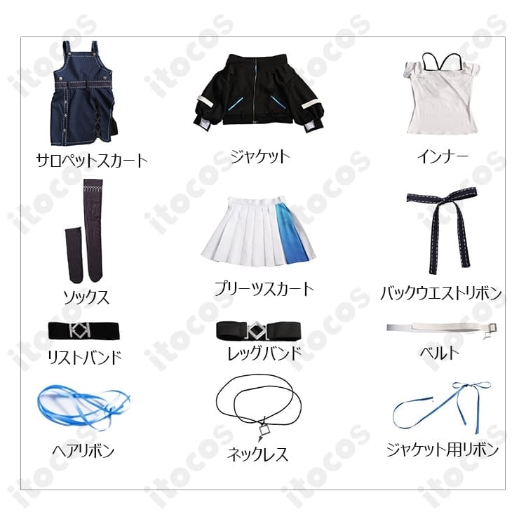 悠針れい 喫茶Laid-Back衣装｜爽やかで再現度の高い12点セット - 7枚目の画像