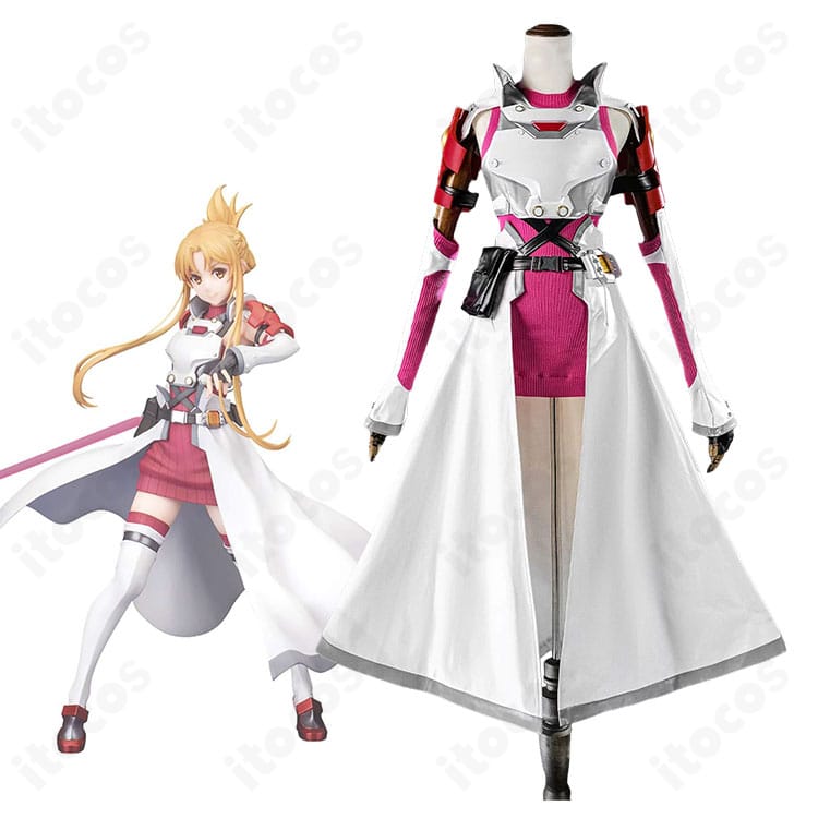 結城明日奈のキャラクターイメージとアスナ GGO Ver.コスプレ衣装の比較