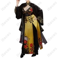 勝利の女神：NIKKE モラン通常衣装｜黒×ゴールドの上品チャイナ風コスプレ - 1枚目の画像（サムネイル）