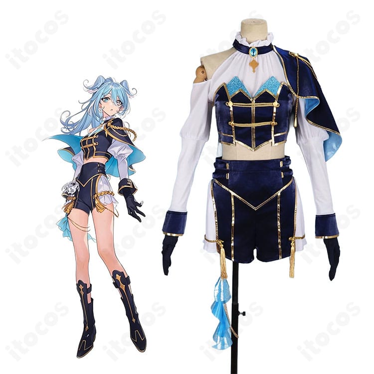 エリーラ ペンドラのキャラクター参考画像とNIJISANJI EN共通衣装の商品全体イメージ