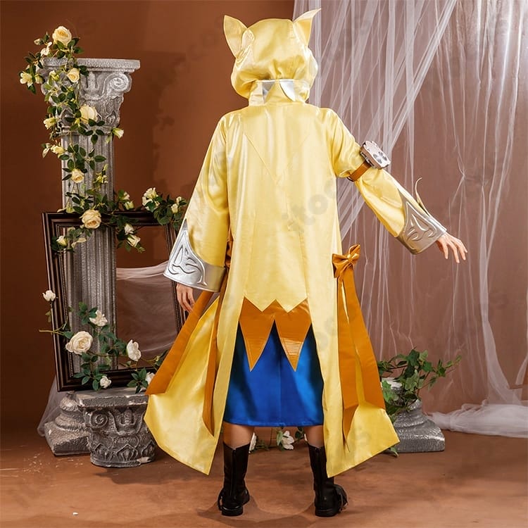 ファイナルファンタジーXIV（FF14）クルル・バルデシオンの猫耳フード付きコスプレ衣装 - 8枚目の画像