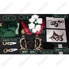 アズールレーン（アズレン）ナポリ通常衣装｜深緑ロングドレスで上品に決まるコスプレ衣装 - 6枚目の画像（サムネイル）