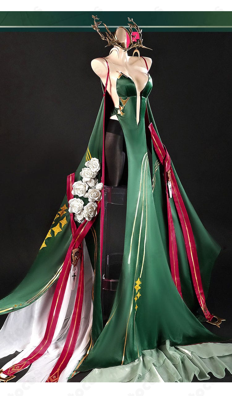ナポリのロングドレスを側面から見た衣装画像