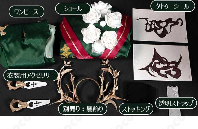 ナポリ通常衣装のセット内容を示す画像