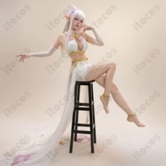 アズールレーン（アズレン）アルビオンのコスプレ衣装｜白×ゴールドの装飾セット - 2枚目の画像（サムネイル）