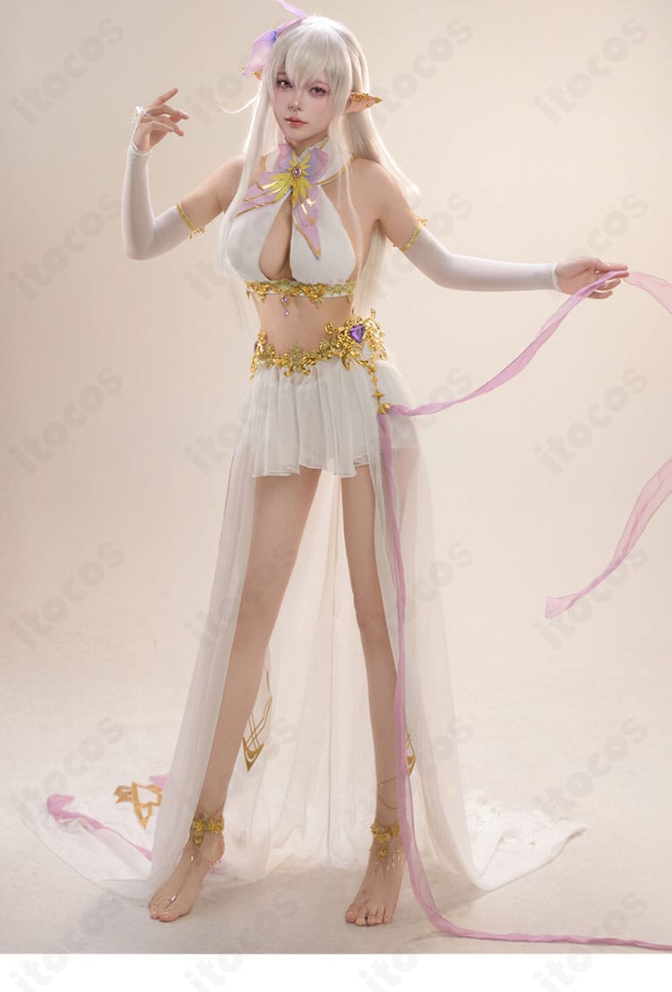 アルビオンのコスプレ衣装を側面から見たシルエット