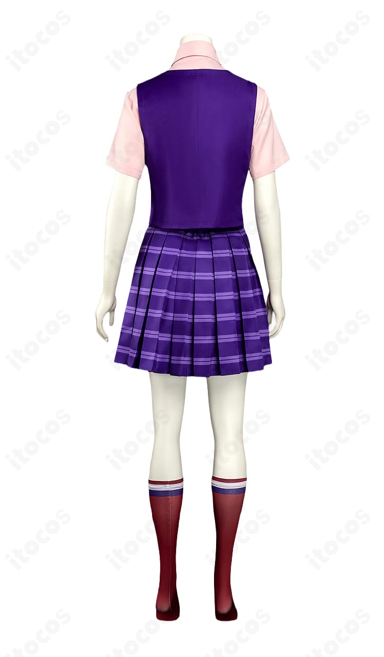 宝月茜 高校生制服Ver.のベスト・シャツ・スカート背面