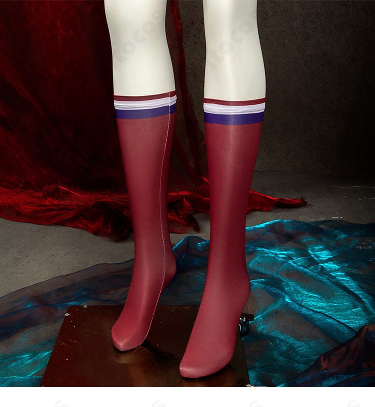 宝月茜コスプレ衣装に付属する制服用ソックスの細部