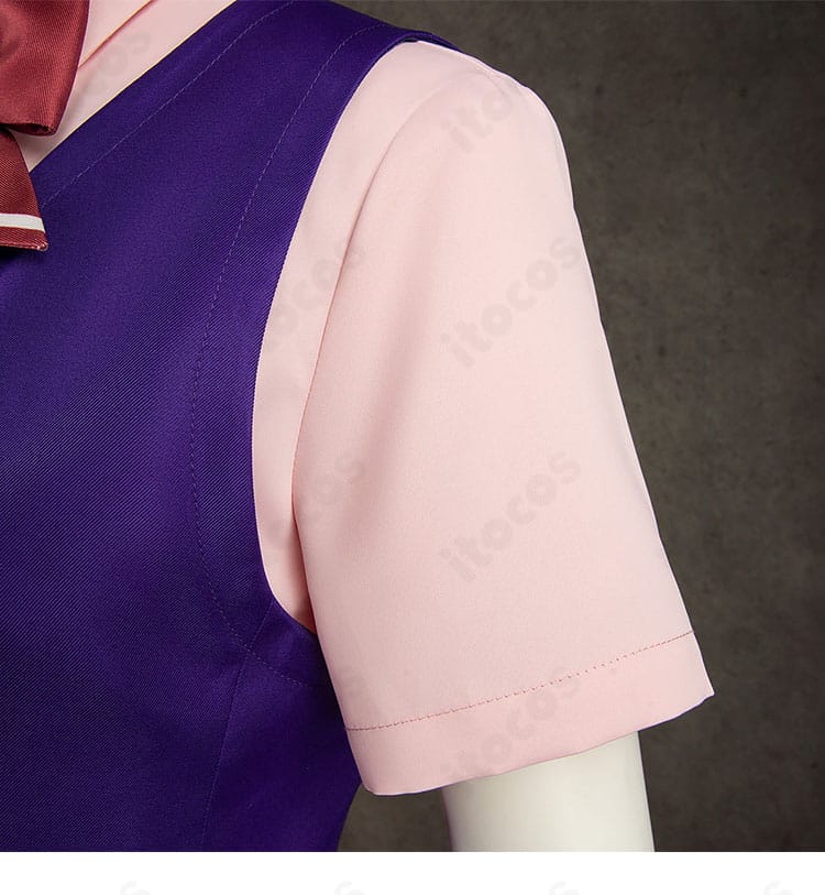 宝月茜 高校生制服コスプレ衣装のシャツ短袖デザイン