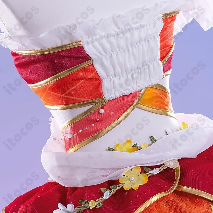 スクフェス 高坂穂乃果 妖精の国編 覚醒後コスプレ衣装｜花飾り付き高再現セット - 2枚目の画像
