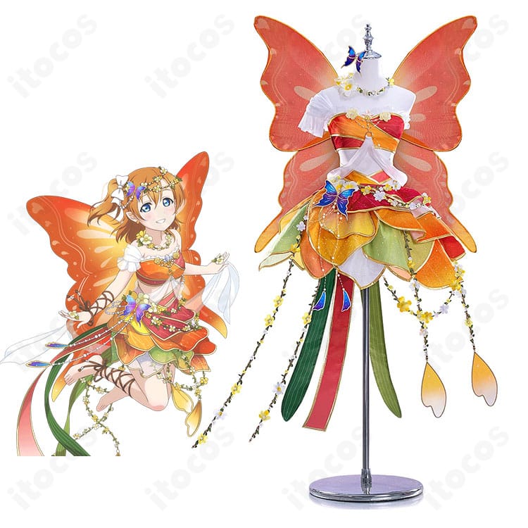 高坂穂乃果の妖精の国編「妖精さんの願い事」覚醒後イラストとコスプレ衣装の比較