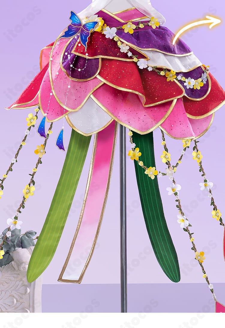 花妖精風ステージ衣装のスカート装飾