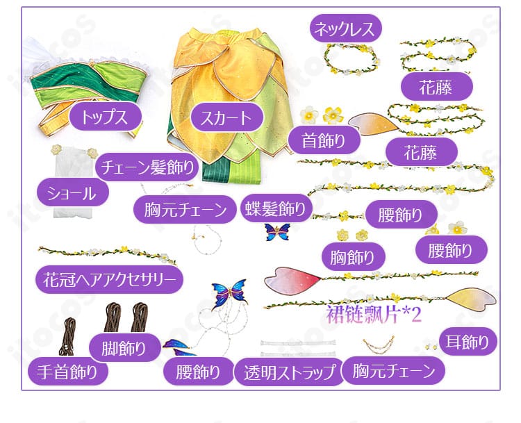 小泉花陽の妖精の国編 覚醒後コスプレ衣装のセット内容