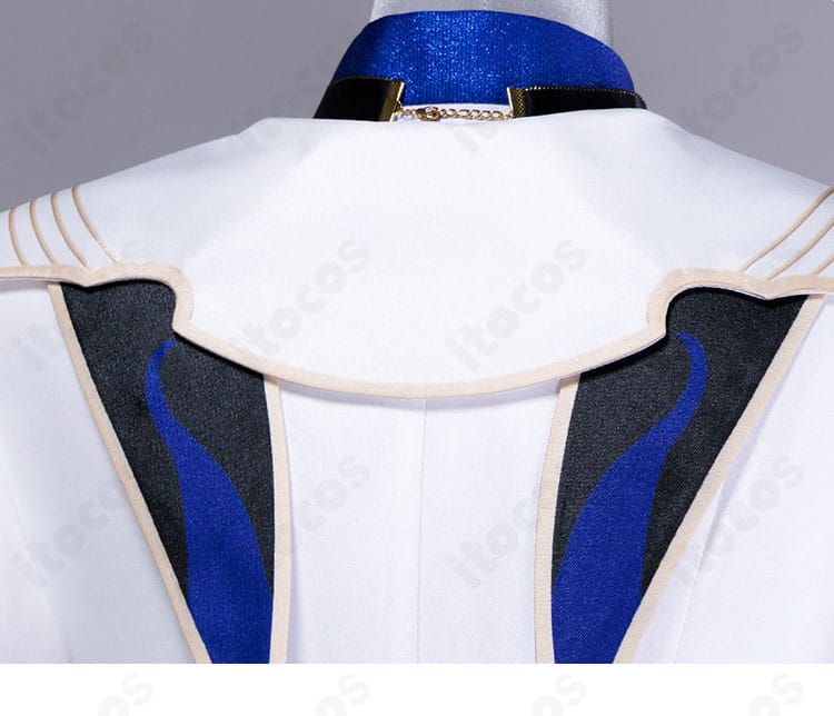青柳冬弥のコスプレ衣装の背面肩部分の詳細