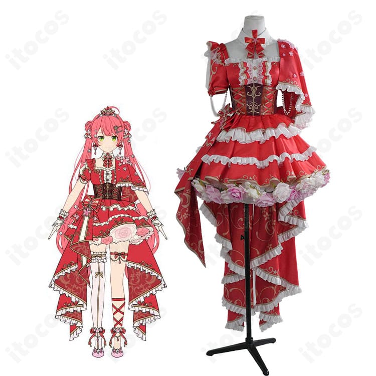 ホロライブ・さくらみこの人物画像と2nd Live衣装の商品画像