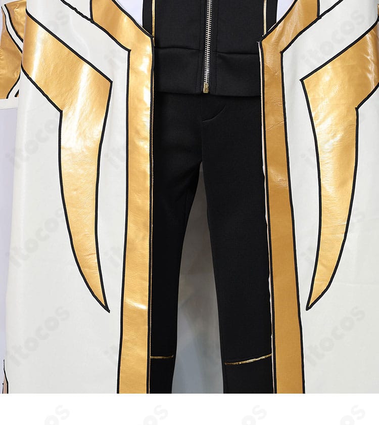 熊手真白のコスプレ衣装のアウター前立ての詳細