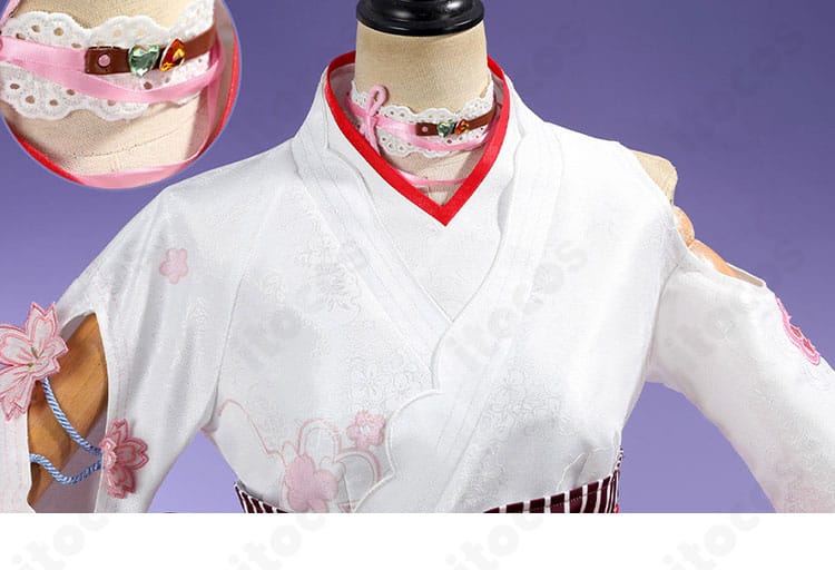 緋英「月待つ花時」コスプレ衣装の首飾りの装飾詳細