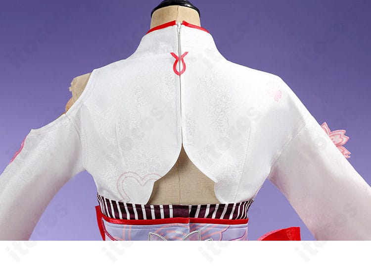 緋英「月待つ花時」コスプレ衣装の背面装飾の拡大