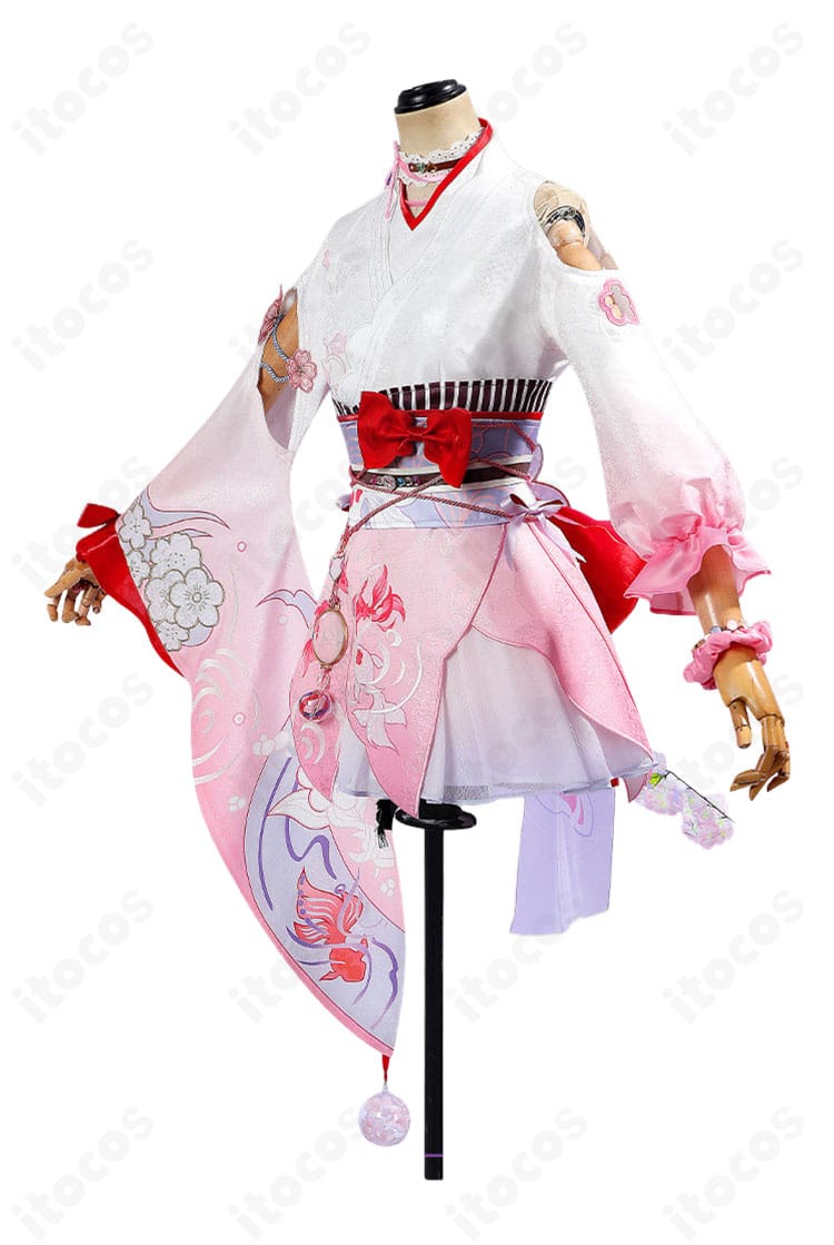 緋英「月待つ花時」コスプレ衣装の側面シルエット