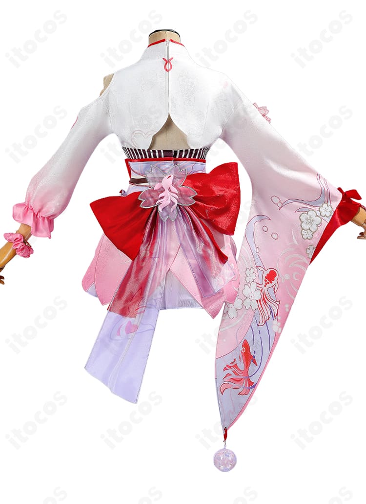 緋英「月待つ花時」コスプレ衣装の背面