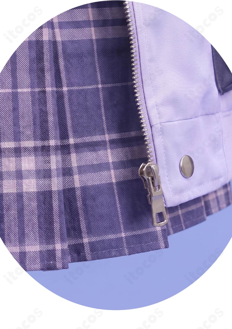 結城さくな 制服Ver.のアウターのファスナー部分
