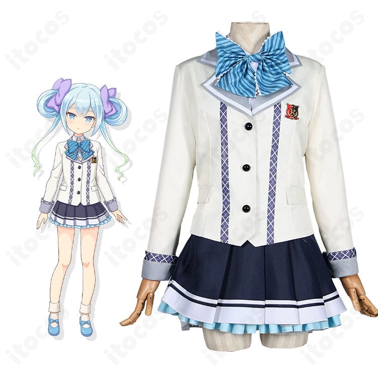 オンゲキ bright MEMORYの珠洲島有栖のキャラクター画像と制服コスプレ衣装の比較