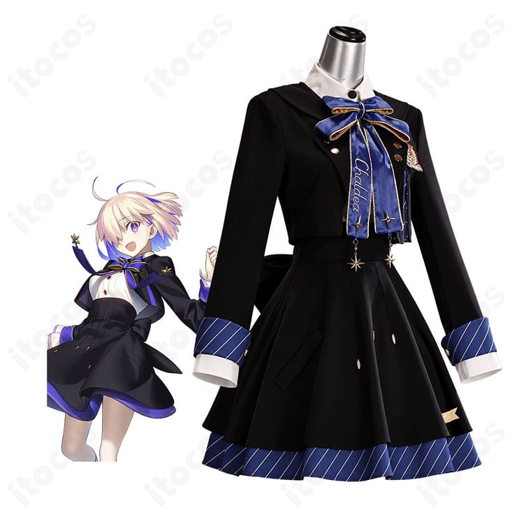Fate/Grand Orderのマシュ・キリエライトのキャラクター画像と英霊学装コスプレ衣装の比較