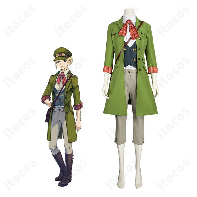 大逆転裁判のジーナ・レストレードのキャラクター画像とコスプレ衣装の商品画像