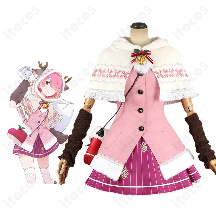 Re:ゼロから始める異世界生活のラムのキャラクター画像とクリスマスコス衣装の商品画像