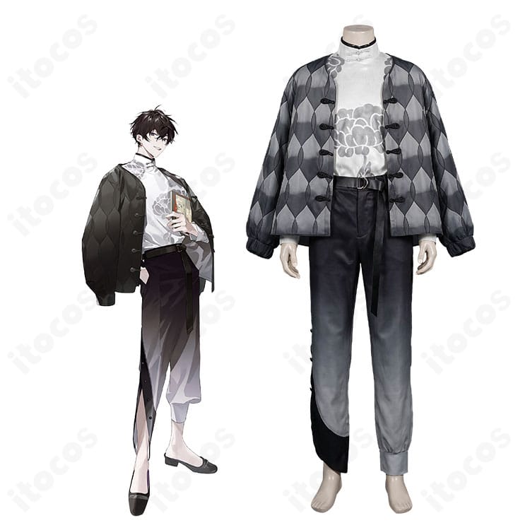 にじさんじ・佐伯イッテツのキャラクター画像とアジアトラベル2023コスプレ衣装の商品画像