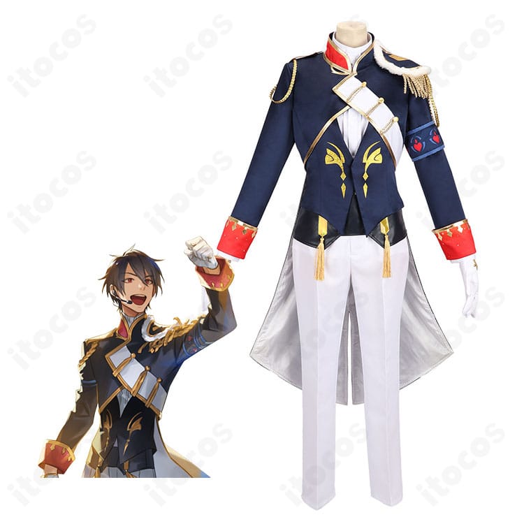 にじさんじ・夢追翔のキャラクター画像と共通衣装のコスプレ商品画像
