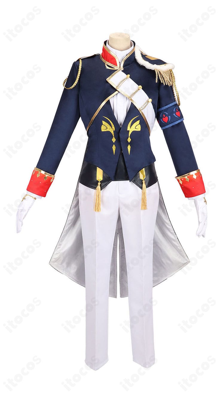 夢追翔の共通衣装コスプレの正面、肩章付き燕尾服風ジャケットのデザイン