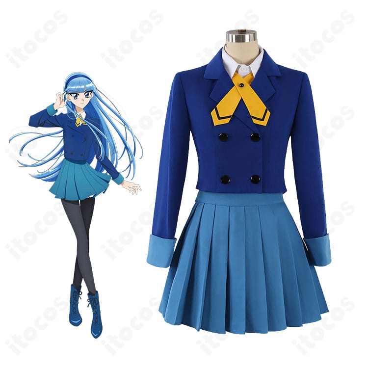 魔法騎士レイアースの龍咲海のキャラクター画像と制服コスプレ衣装の比較