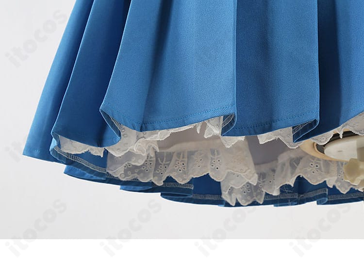龍咲海の制服スカートの裾飾りのディテール