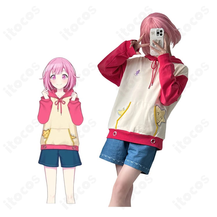 プロセカの鳳えむのキャラクター画像と2026年エイプリルフール衣装の商品比較