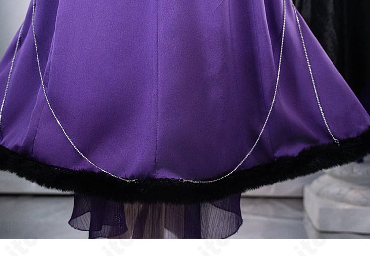 スカサハ=スカディの女王風ドレスのスカート裾の詳細