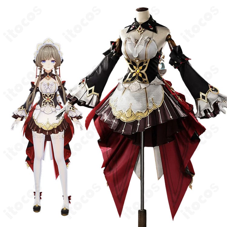 原神 サンドローネのキャラクター画像と鏡水の解明コスプレ衣装の商品画像
