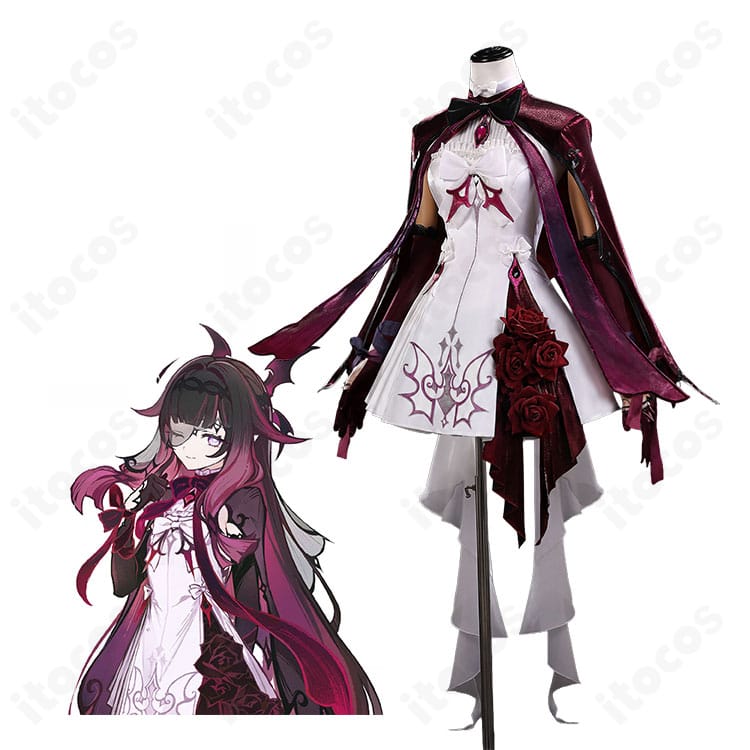 原神のコロンビーナのキャラクター画像とコスプレ衣装の商品画像