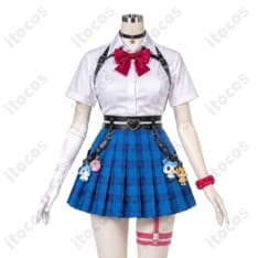 ホロライブ（ホロ）ラオーラ・パンテーラのオタク女子制服コスプレ衣装｜小物付きセット - 2枚目の画像（サムネイル）