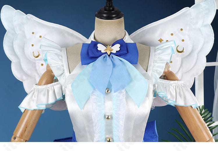 μ'sエンジェル風ステージ衣装の胸元リボン装飾