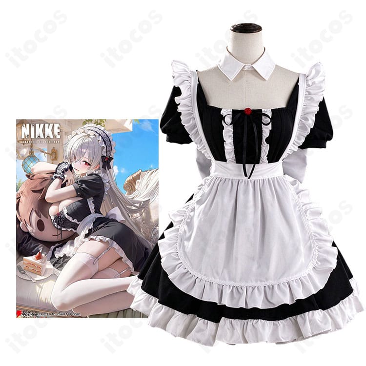 勝利の女神:NIKKE シンデレラ「グラスカーテシー」のキャラクター画像と商品衣装の比較