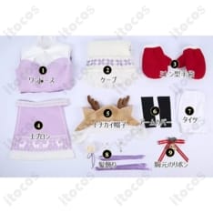 Re:ゼロから始める異世界生活（リゼロ）エミリアたんのクリスマスコスプレ衣装９点セット - 8枚目の画像（サムネイル）