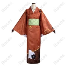 神様はじめました（神はじ）桃園奈々生・奈々生の赤茶色着物コスプレ衣装｜帯飾り付きで撮影に - 1枚目の画像（サムネイル）