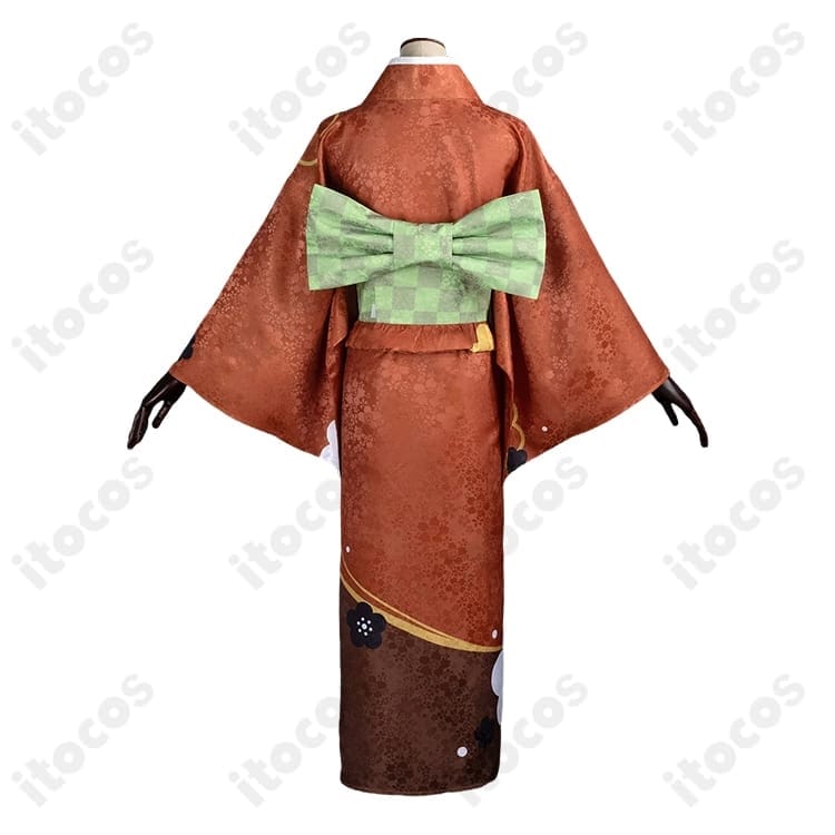 神様はじめました（神はじ）桃園奈々生・奈々生の赤茶色着物コスプレ衣装｜帯飾り付きで撮影に - 2枚目の画像