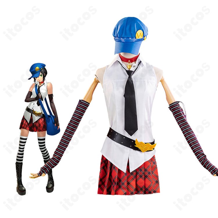 ペルソナ4 ザ・ゴールデンのマリーのキャラクター画像と通常コスプレ衣装の比較