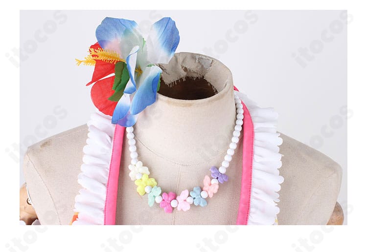 スペシャルウィーク 水着コスプレ ネックチョーカー細部｜首元アクセの質感をクローズアップ