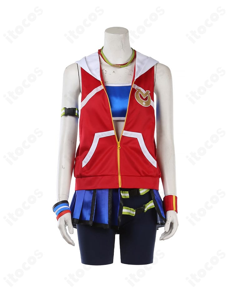 ウイニングチケット 勝負服コスプレ 正面フルショット。上着からスカートまで全体のバランスを確認。